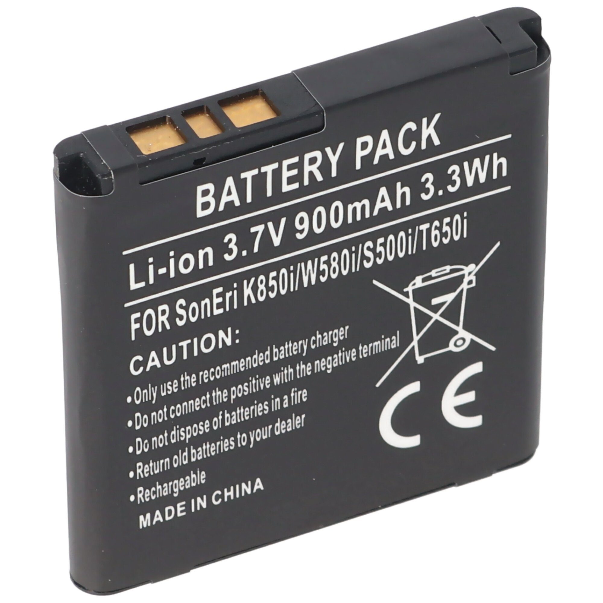 AccuCell Akku passend für den Sony Ericsson BST-38 Akku K770I, K850I, K858C Akku 750 mAh (3,7 V)