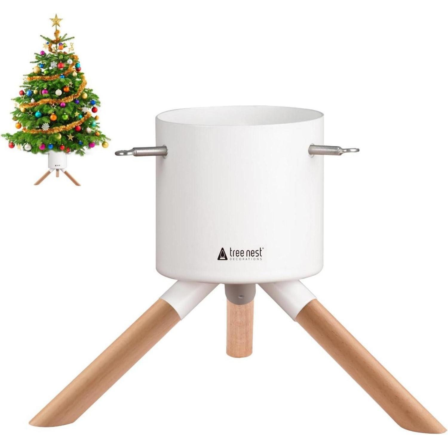 LuxusKollektion Christbaumständer Christbaumständer Wasserbehälter 150cm 3-9cm Weiß Up to 1,5m Ф9cm