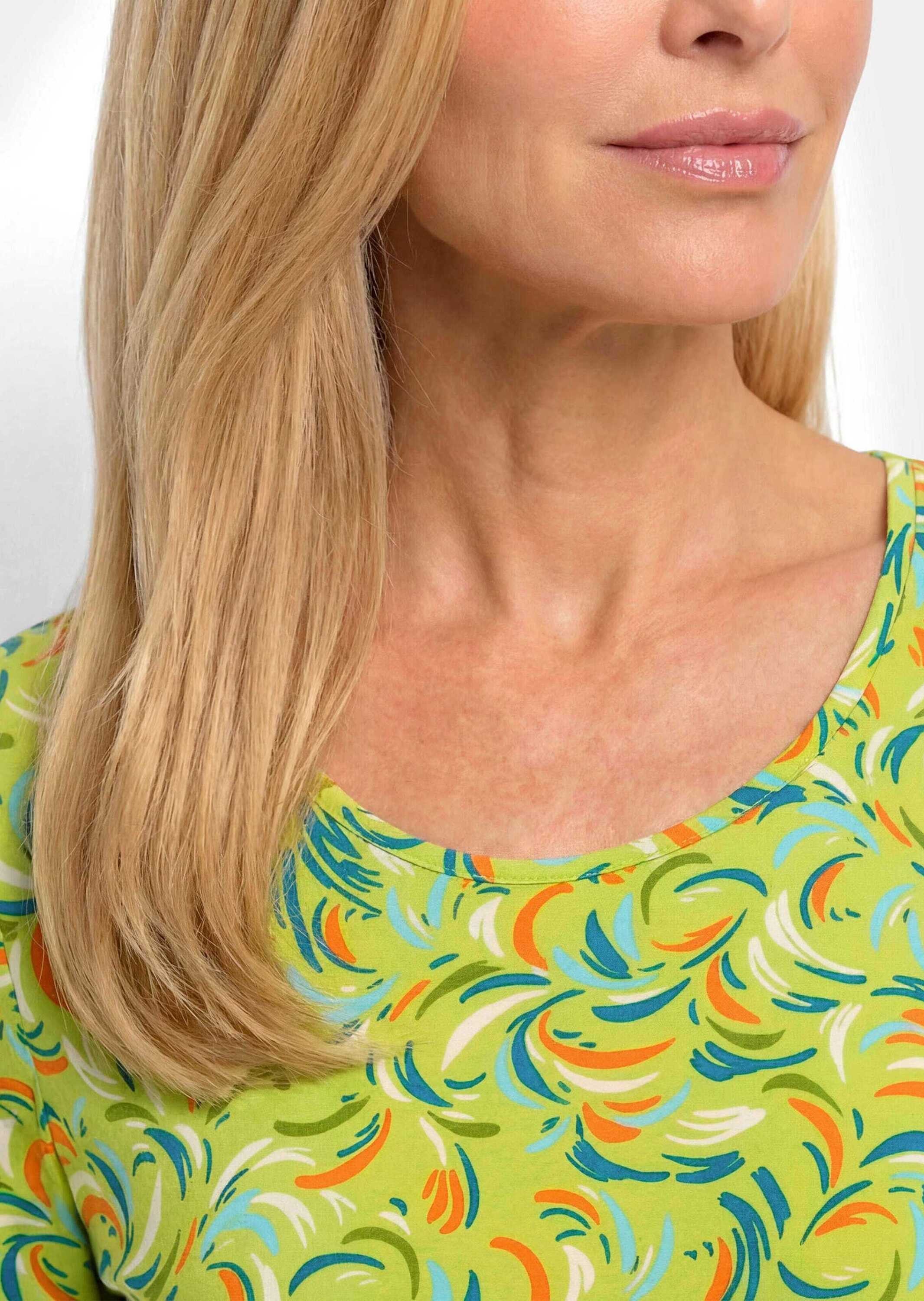 GOLDNER T-Shirt Viskoseshirt mit frischem All-over-Print – Bild 5 von 5