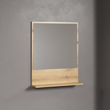 welltime Spiegel Amrum, BxHxT 60 x 74 x 14cm eleganter Spiegel in einem zeitlosen Eiche Dekor