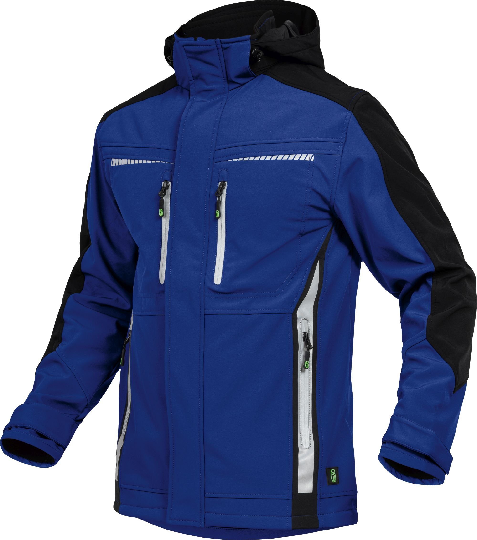 Leibwächter Softshelljacke Flex-Line Herren Softshelljacke kornblau/schwarz