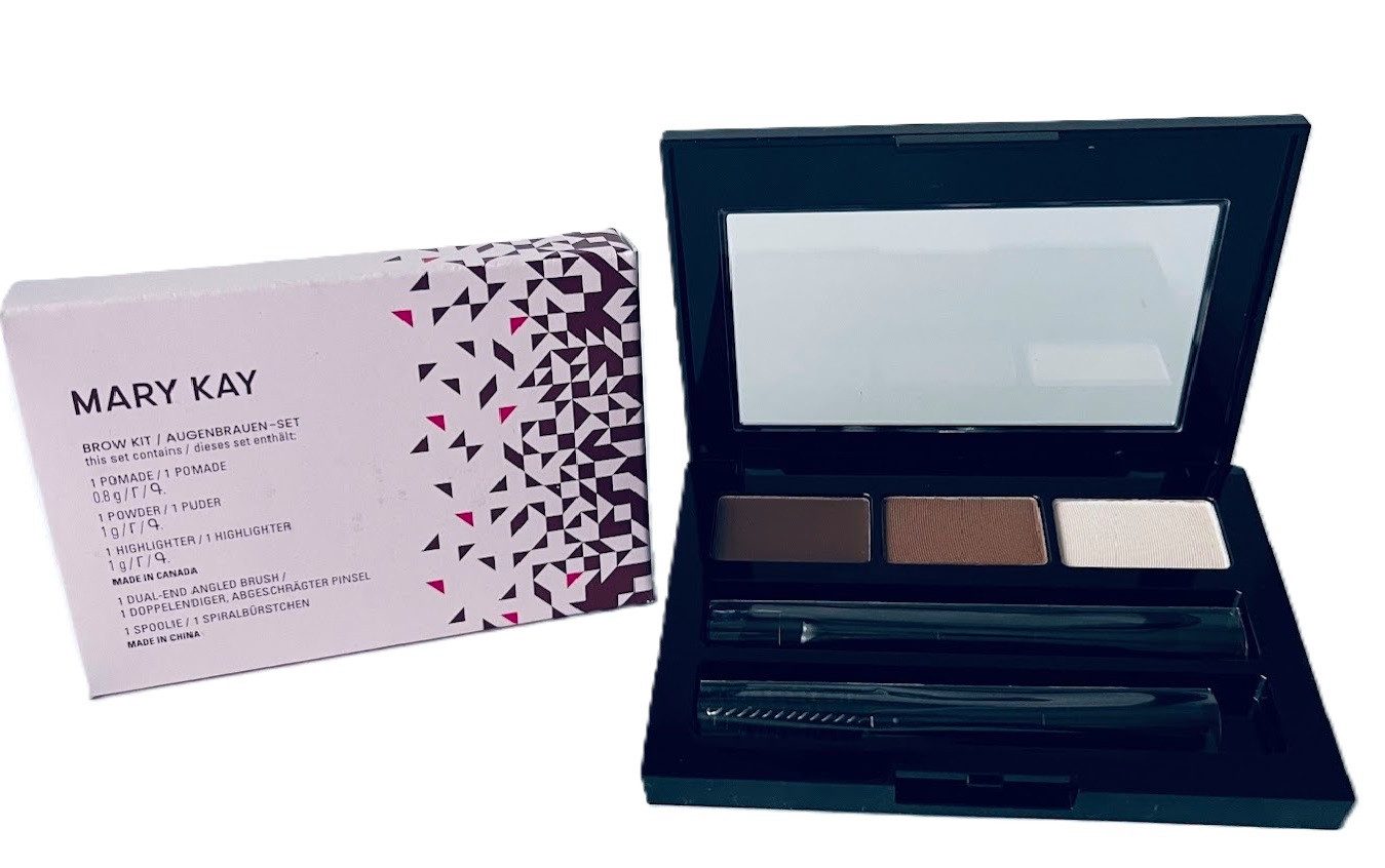 Mary Kay Augenbrauen-Kosmetika 1x Pomade 1x Puder 1x Highlighter 1xPinsel 1x Bürstchen Farbe Brünett, 1-tlg.