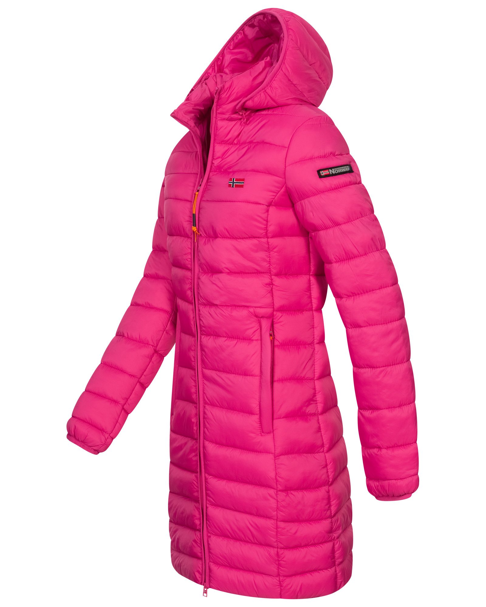 Geographical Norway Steppmantel Damen Herbst Winter Jacke Steppjacke Outdoor leicht Kapuze warm – Bild 2 von 3