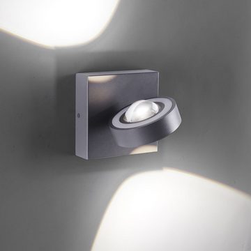 Paul Neuhaus LED Wandleuchte Q-Smart LED Wandleuchte Q-Mia in Anthrazit RGBW inkl. Fernbedienung, keine Angabe, Leuchtmittel enthalten: Ja, fest verbaut, LED, warmweiss, Wandleuchte, Wandlampe, Wandlicht
