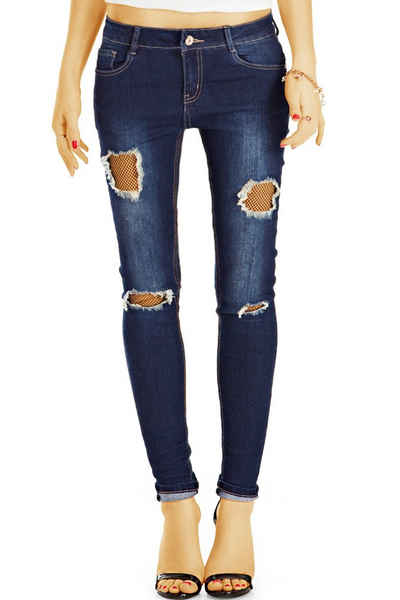 be styled Destroyed-Jeans zerrissene low waist Damen Hosen, Röhrenjeans j38g zerrissene elemente