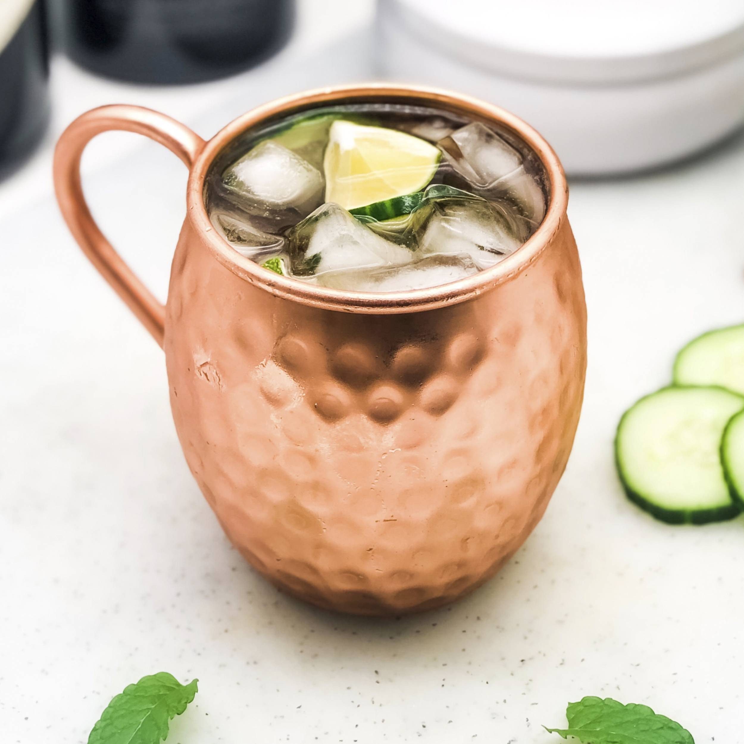 NKlaus Becher 140g Kupferbecher reines Kupfer 100% Ayuverda Kupfertasse Oval Moscow, Kupfer