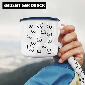 Trendation Thermotasse Trendation - Lustige Emaille Tasse mit Busen / Brüsten für Erwachsene als 18+ Geschenkidee Lustige Feminismus KaffeeEmaille Tasse