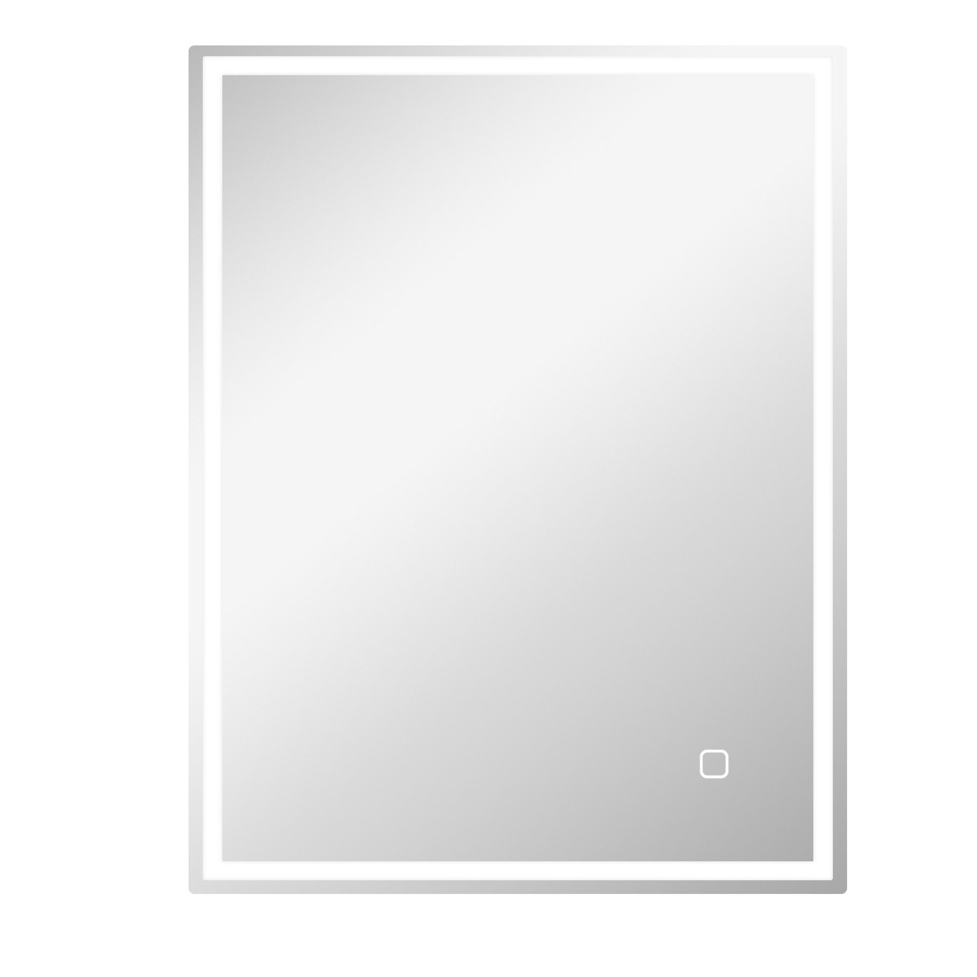 furnicato Badspiegel LED mit Beleuchtung 90x70 cm Silber (1-St) günstig online kaufen
