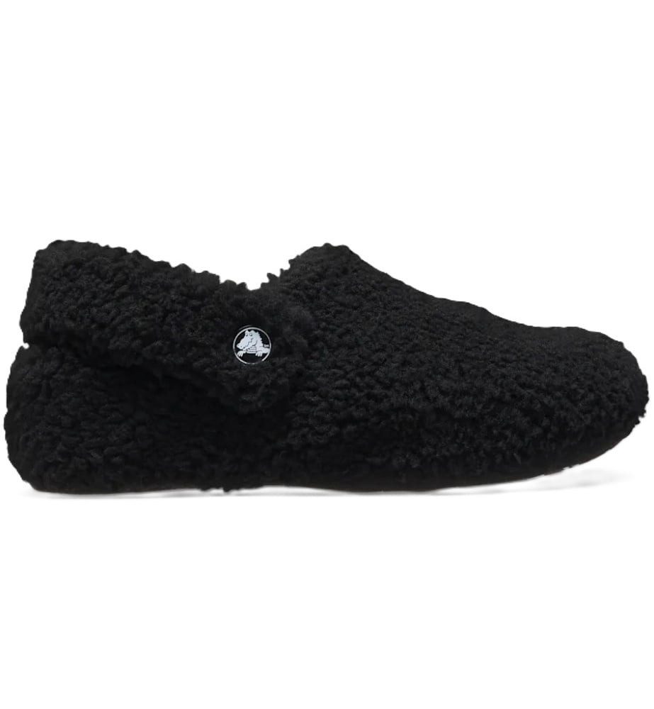 Crocs Classic Cozzzy Slipper (Kunstfell, warm) schwarz Kinder - 1 Paar Hausschuh