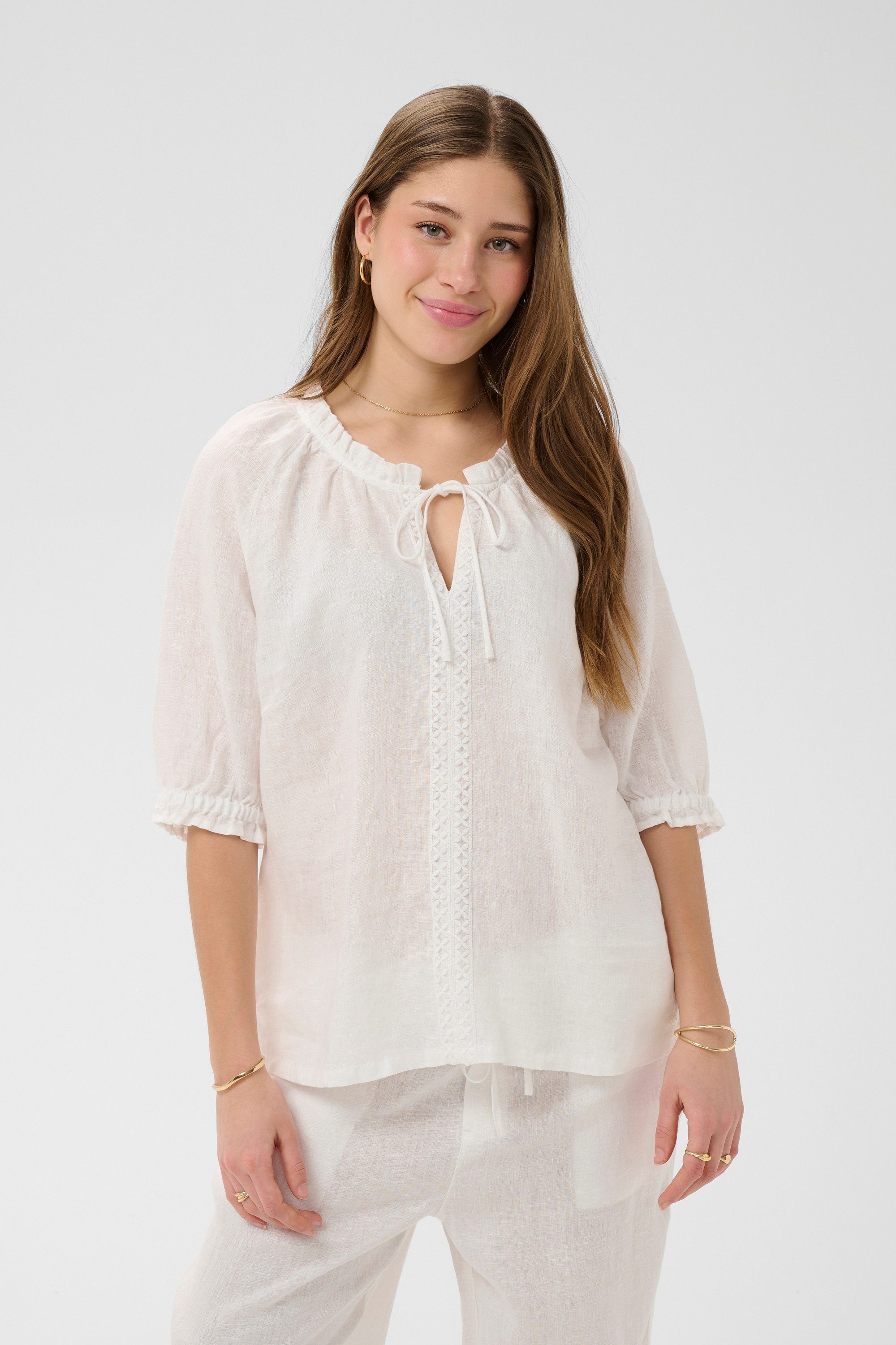 Cream Kurzarmbluse Kurzarm-Bluse CRBellis