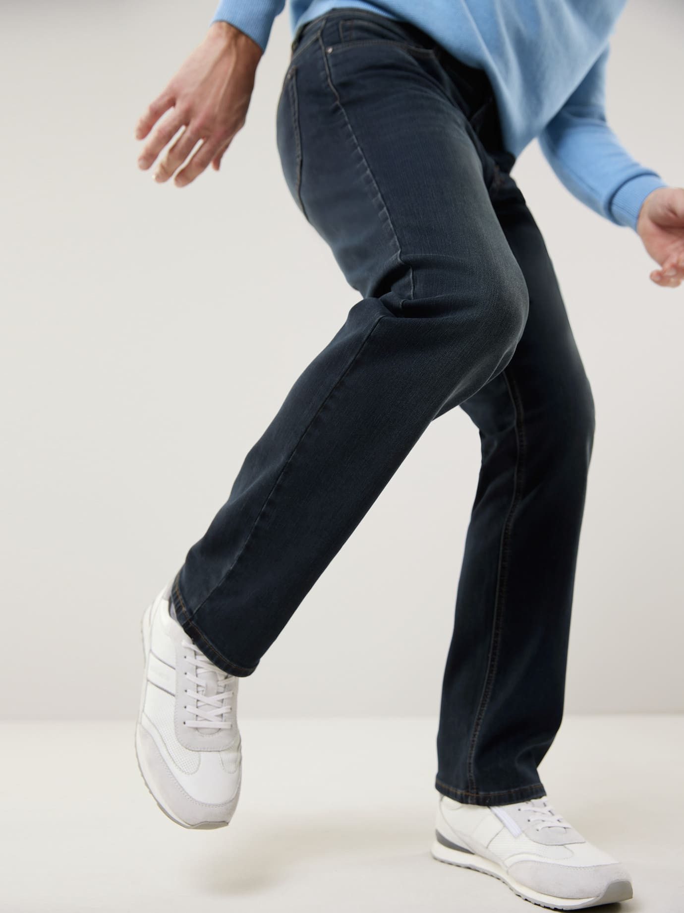 Walbusch 5-Pocket-Jeans Herren Thermo Jeans Five Pocket Regular Fit wärmeisolierend Innen angeraut, Thermo-Flex-Qualität, elastischer Comfort-Bund