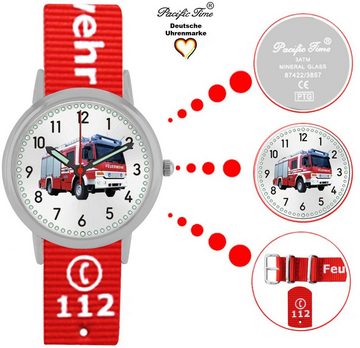 Pacific Time Quarzuhr Kinder Armbanduhr Feuerwehr Wechselarmband, Mix und Match Design - Gratis Versand