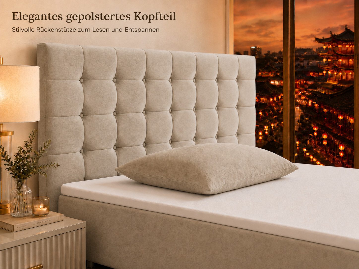 Best for Home Boxspringbett Trinity K-9 mit Stauraum & 7-Zonen Komfort – modern & komfortabel (Komplett-Set, 1-St., 140x200 160x200 180x200 200x200 cm), Handwer – Bild 4 von 5