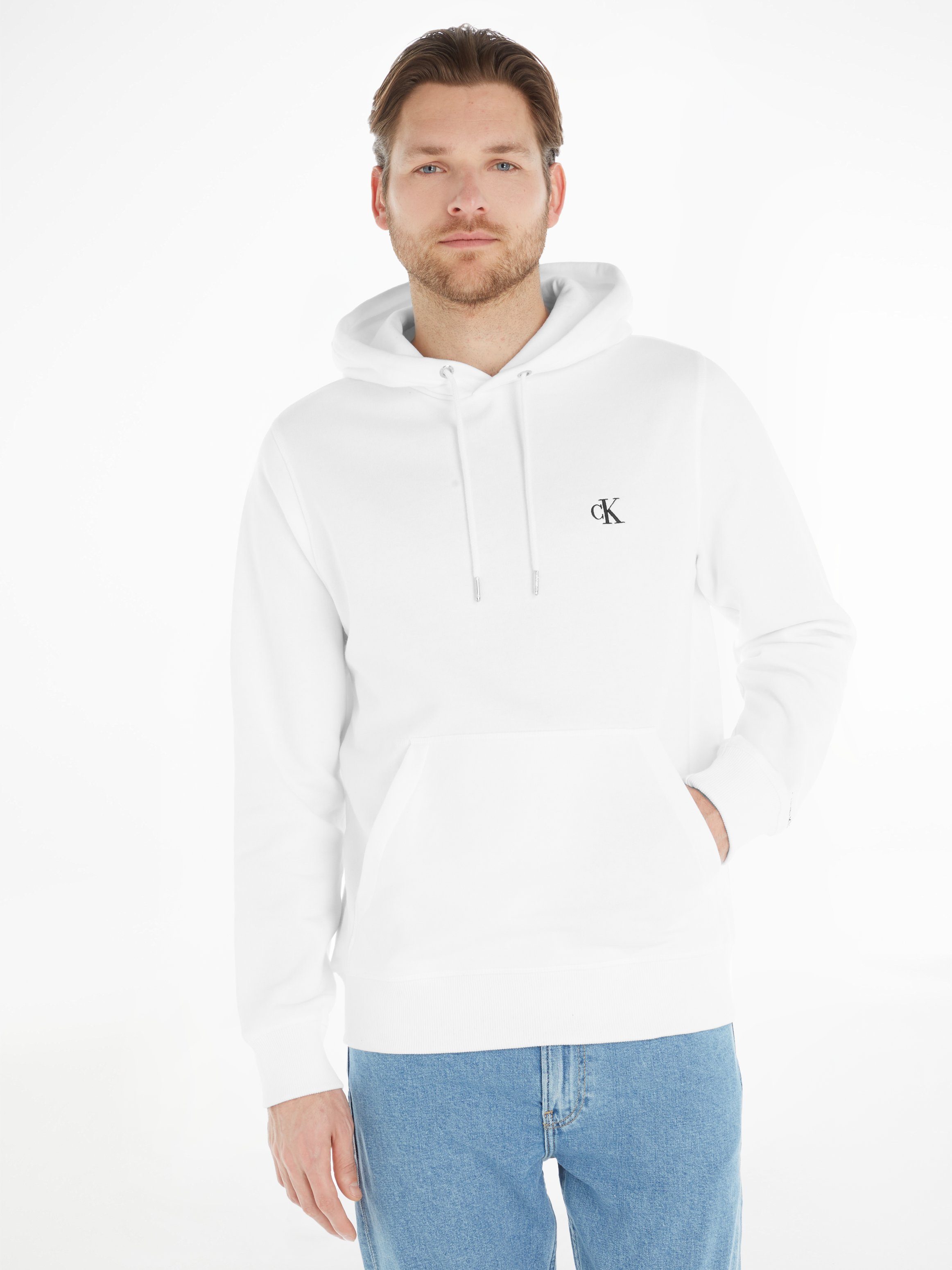 Calvin Klein Jeans Kapuzensweatshirt CK ESSENTIAL HOODIE Bright White