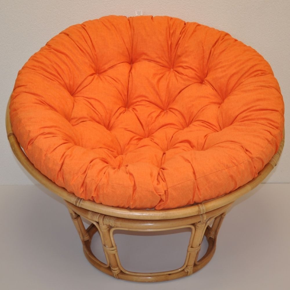 Rattani Rattanstuhl Papasansessel Rattan Papasan inkl. Polster D 115 cm Fb. honig, XL Papasan Sessel D 115 cm
