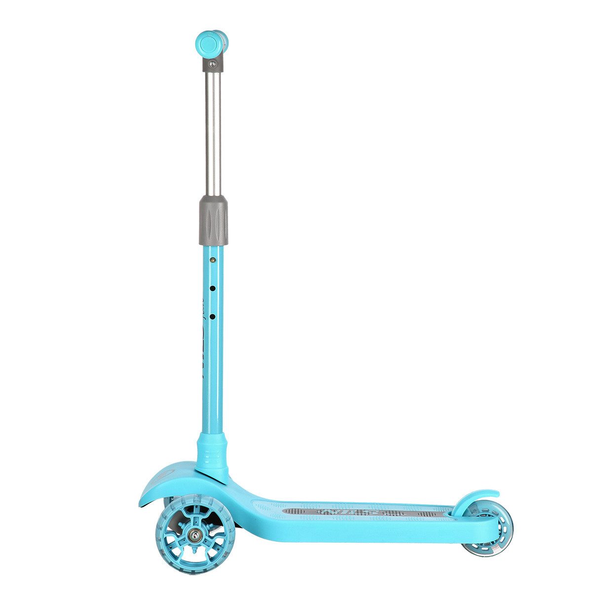 Bubble-Store Tretroller Dreiradroller Trittbrett und Räder mit Beleuchtung, Kinder Roller blau