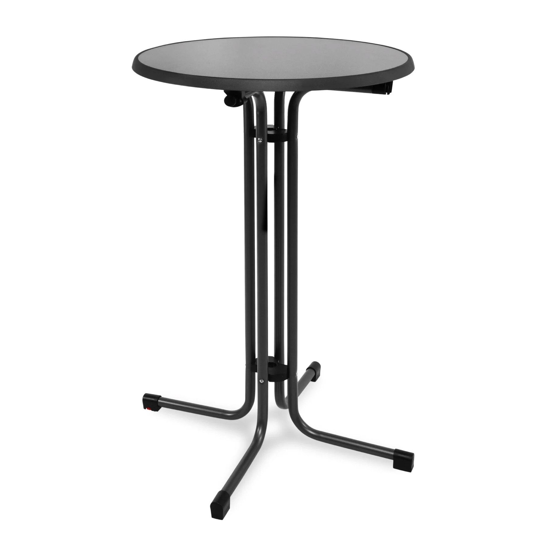Beautissu Stehtisch Outdoor Stehtisch Bellini, klappbar, Ø60cm, Schwarz, wetterfest – kratzfest