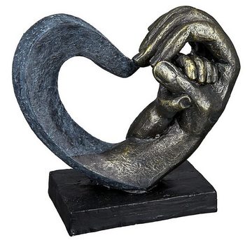 NO NAME Skulptur Herzfigur Kinderhand gibt die Hand, Perfekt zu jedem Anlass - Geburtstag, Weihnachten, Dekofigur