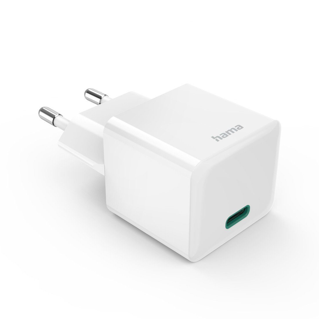 Hama Schnellladegerät, USB-C, PD/Qualcomm®/GaN, Mini-Ladegerät, 30 W, Weiß Schnelllade-Gerät