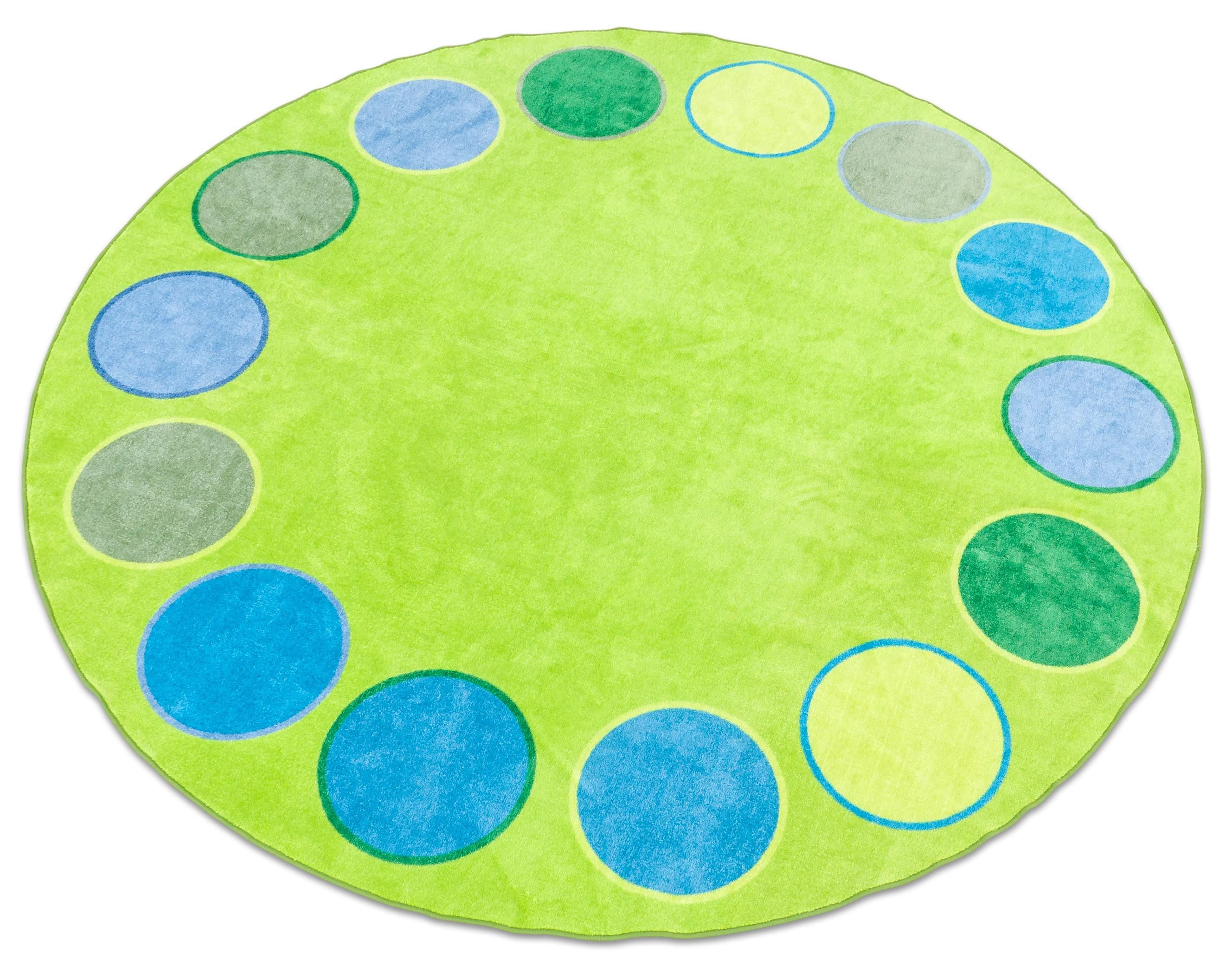 Betzold Kinderteppich Sitzkreis-Teppich „Dots“, Höhe: 1 mm