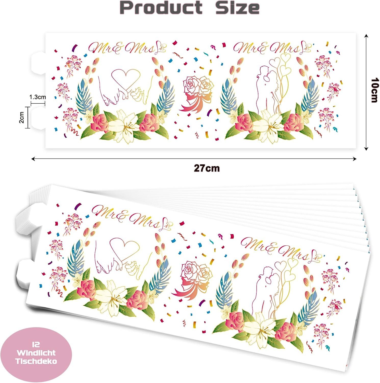 aitsite Windlicht 12er Set Papier Laternen Tischdeko Hochzeit Eukalyptus Event Deko (Dekorationsset Papierlaternen für Hochzeit und Feier, 12 Stück Papierlaternen für Tischdekoration bei Events), Faltbare Papierlaternen 12er Set mit Eukalyptus Design