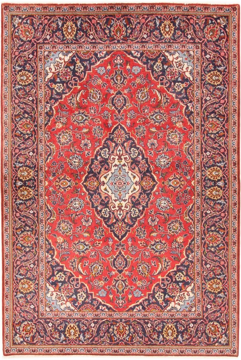 Orientteppich Keshan 144x211 Handgeknüpfter Orientteppich / Perserteppich, Nain Trading, rechteckig, Höhe: 12 mm