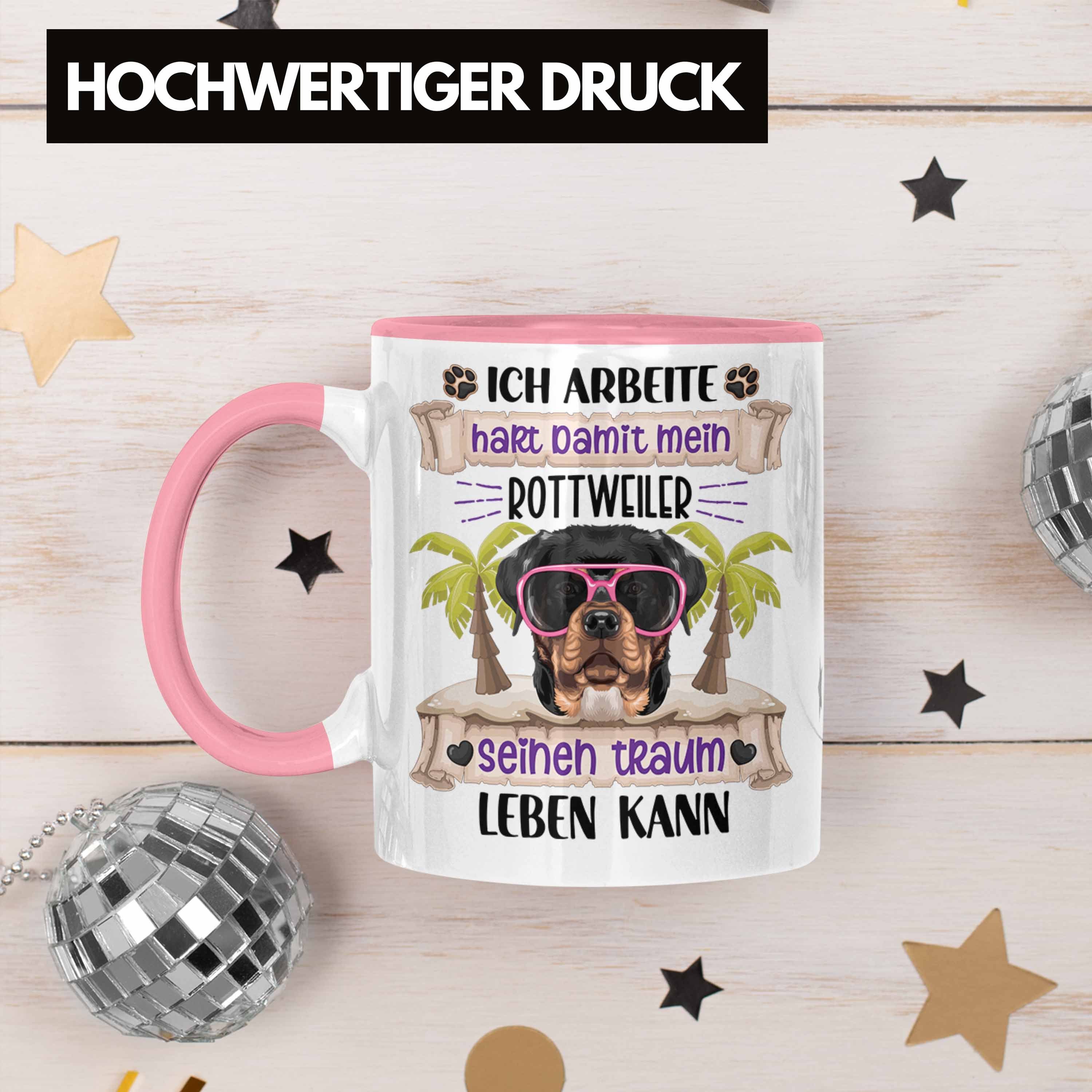 Trendation Tasse Rottweiler Geschenkidee Tasse Ich Besitzer Geschenk Rosa Spruch Ar Lustiger