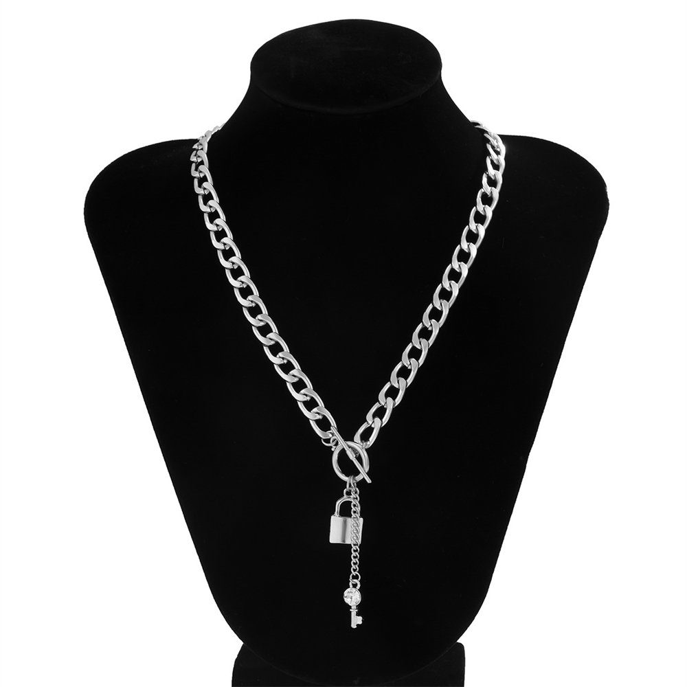 modisches mit Anhänger-Halskette Damen-Halskette, Rouemi Choker Temperament Silberfarben