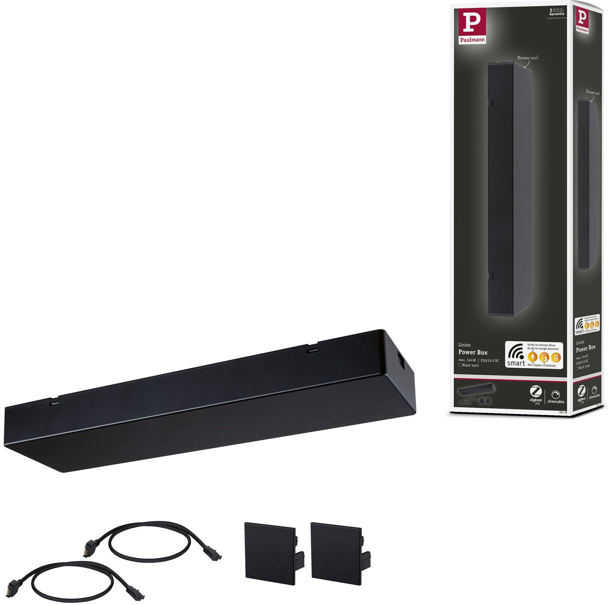 Paulmann Schienensystem-Einspeiser Linion Power Box Signalschwarz 230/24V 180VA, (1-tlg), Smart Home