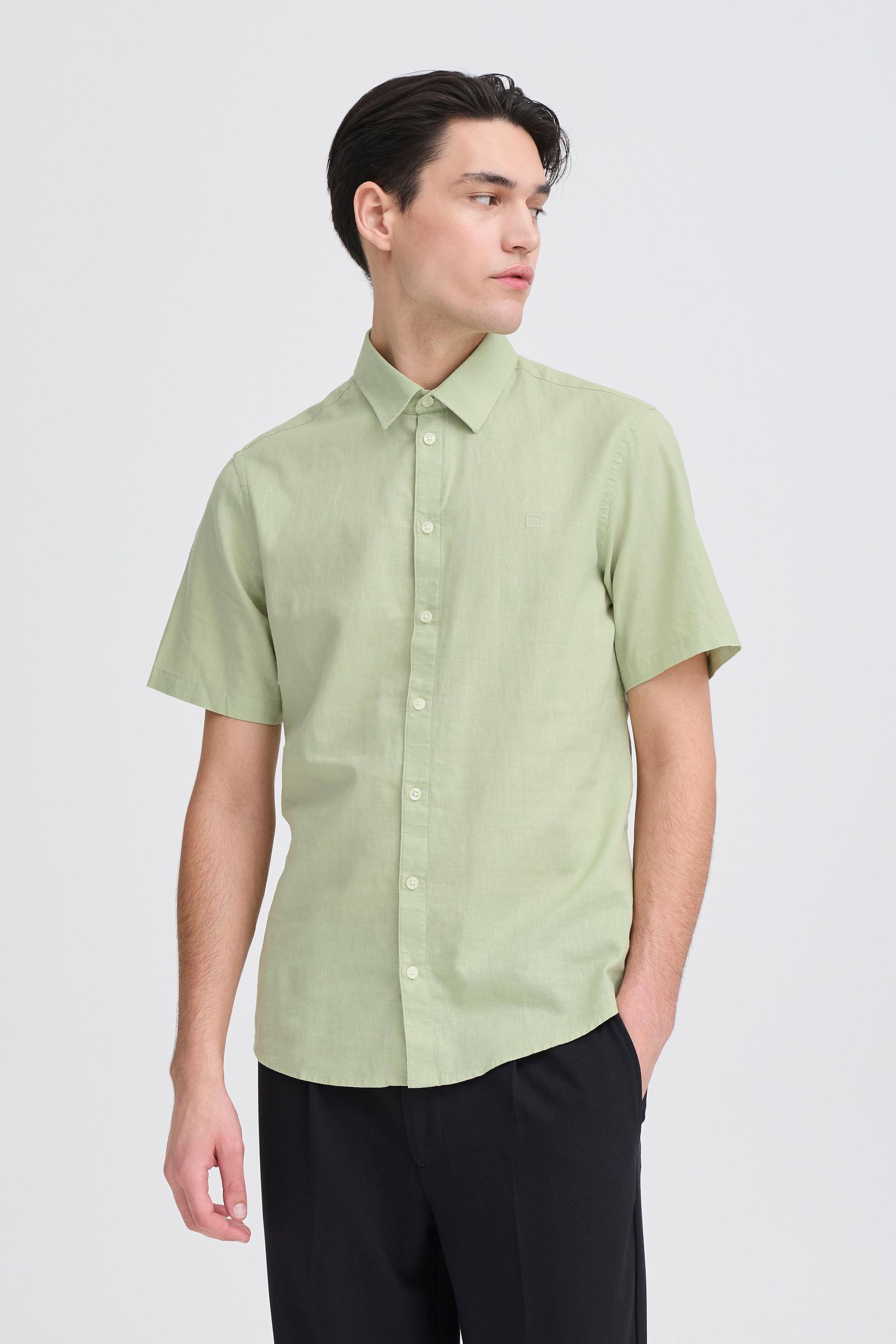 Casual Friday Kurzarmhemd CFAksel Shirt aus Leinenmix