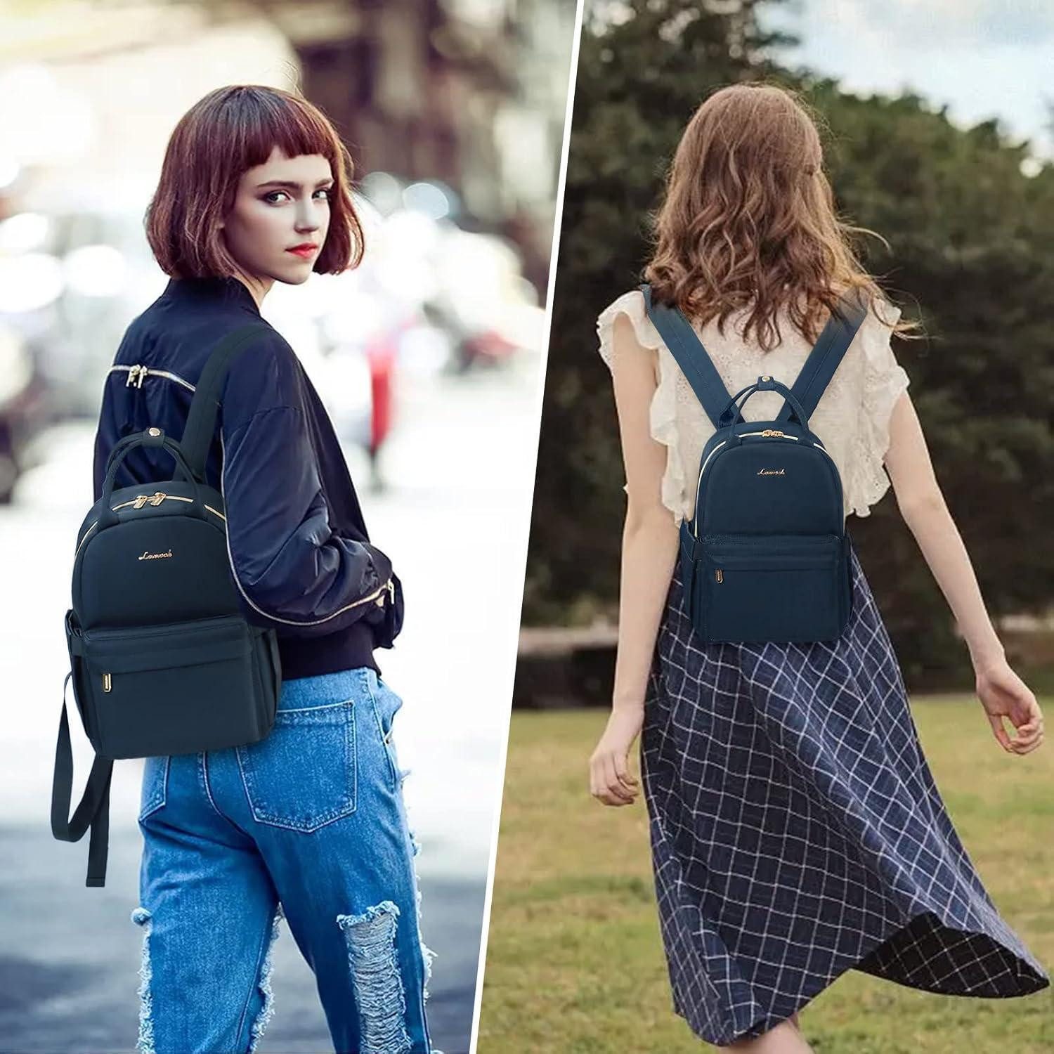 LuxusKollektion Minirucksack Kleiner Damen Rucksack Cityrucksack Handtasche 2 in 1 wasserdicht Mini