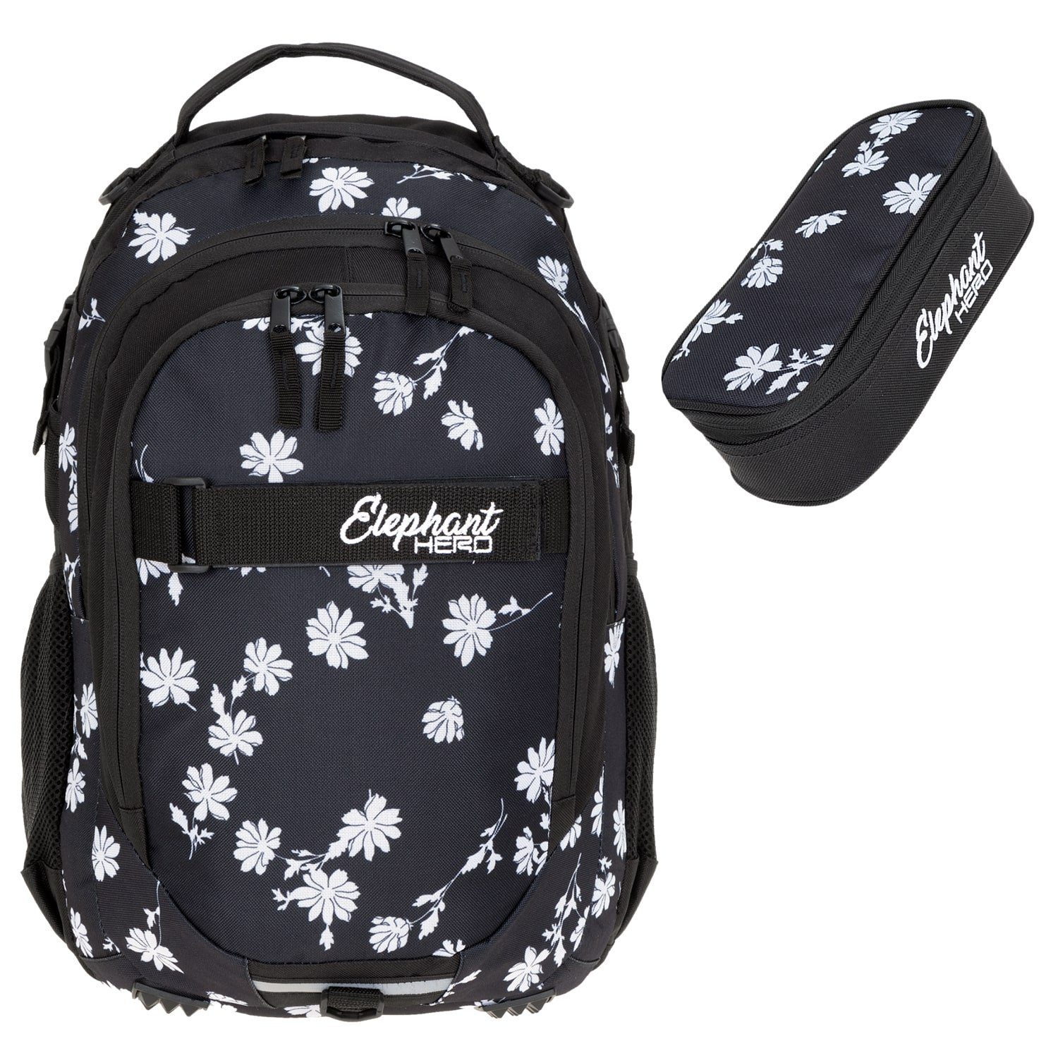 ELEPHANT Schulrucksack Hero Signature Schultasche (2 Teile Set), Rucksack + Mäppchen Box