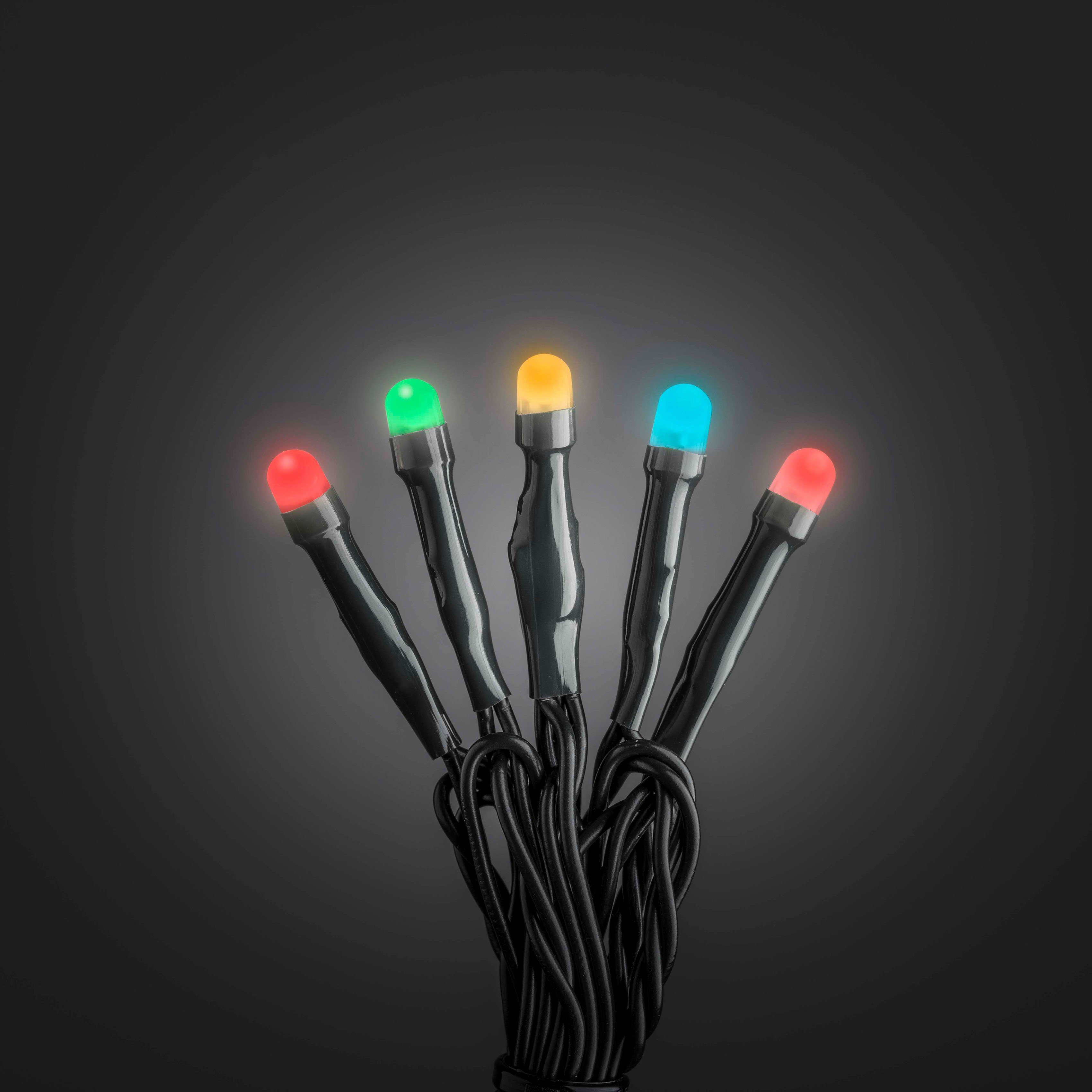 KONSTSMIDE LED-Lichterkette, 80-flammig, Micro LED Lichterkette, gefrostet, 80 bunte Dioden