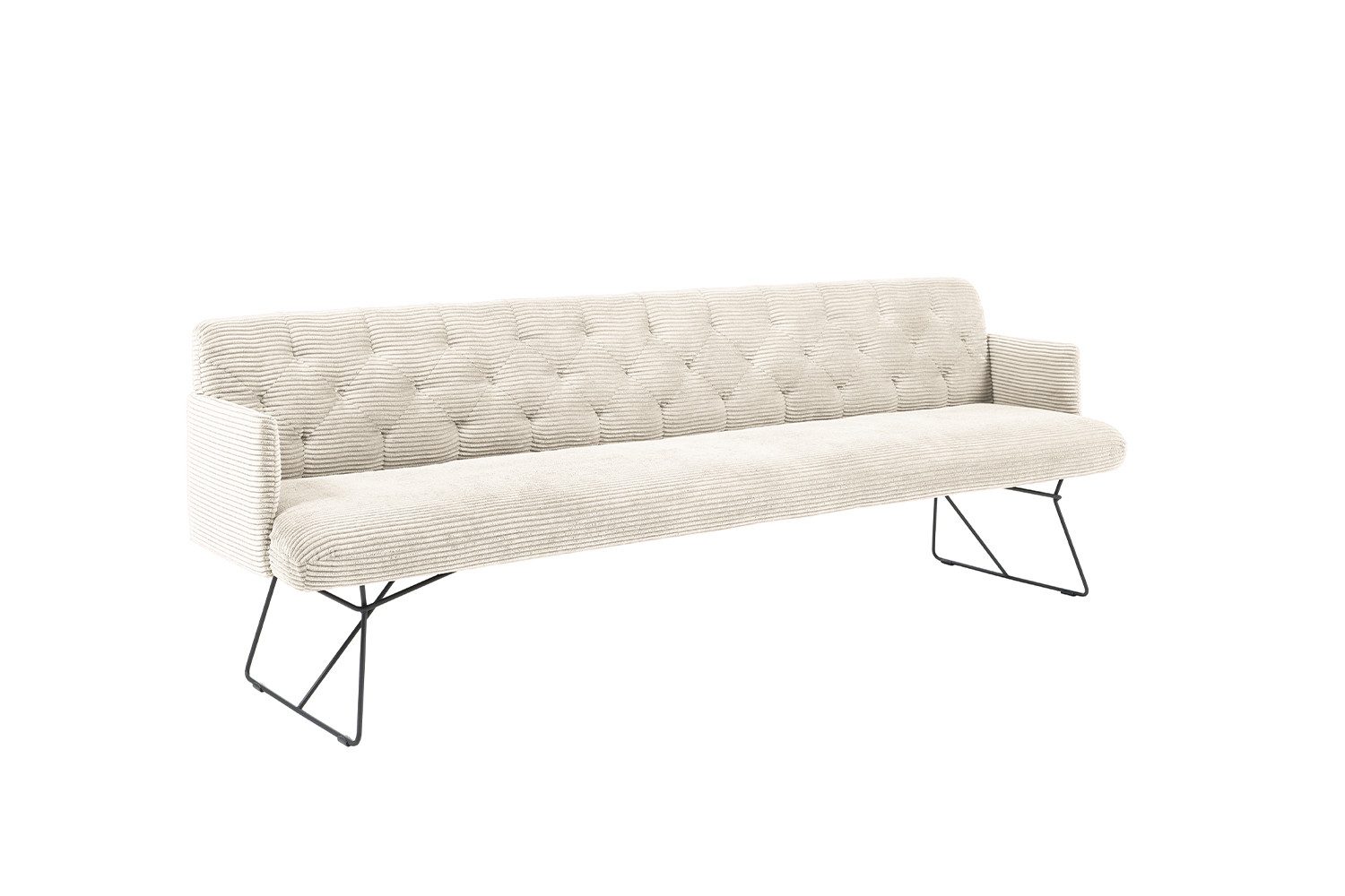 KAWOLA Sitzbank CHARME, Esszimmerbank Polsterbank, Velvet oder Cord, verschiedene Größen