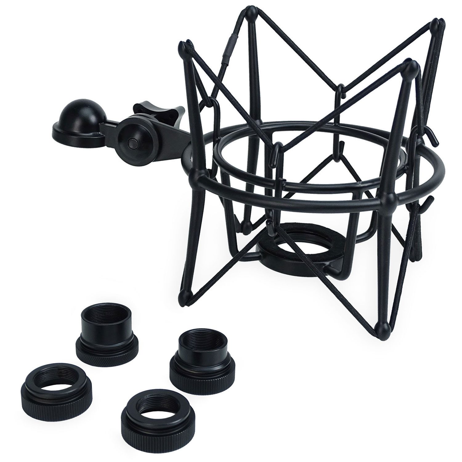 Mikrofon keepdrum Mikrofon-Spinne MS090B für verschiedene Mikrofone Schwarz