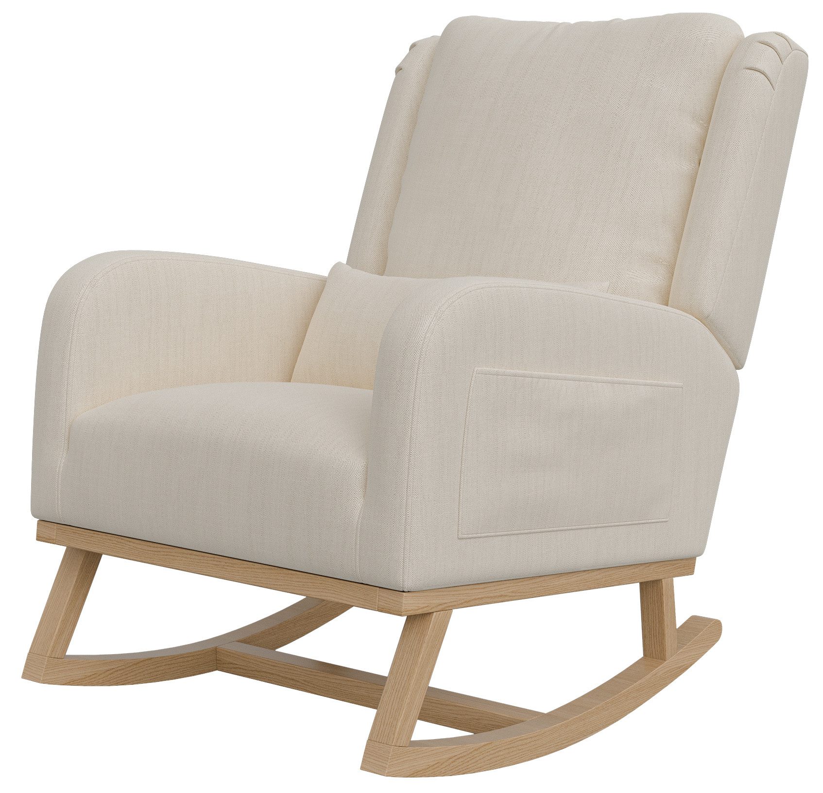 FUROKOY Schaukelstuhl Relaxsessel Schaukelsessel Holzgerüst Gibt günstig online kaufen