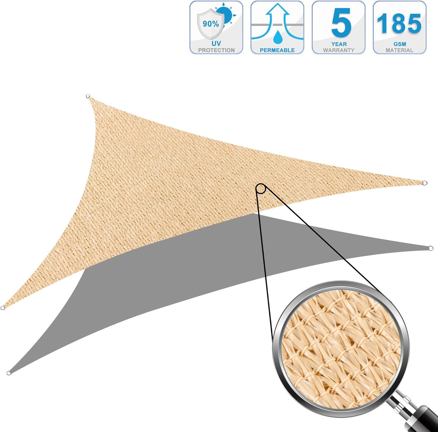 Liszton Sonnensegel Sonnensegel Rechteck 3x3x4.24m, Sonnenschutz günstig online kaufen