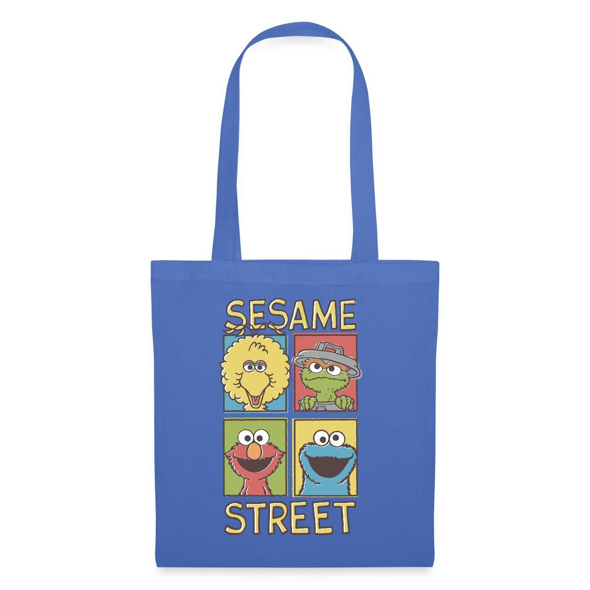 Henkeltasche Sesamstraße Bibo, Oscar, Elmo, Krümelmonster Stoffbeutel