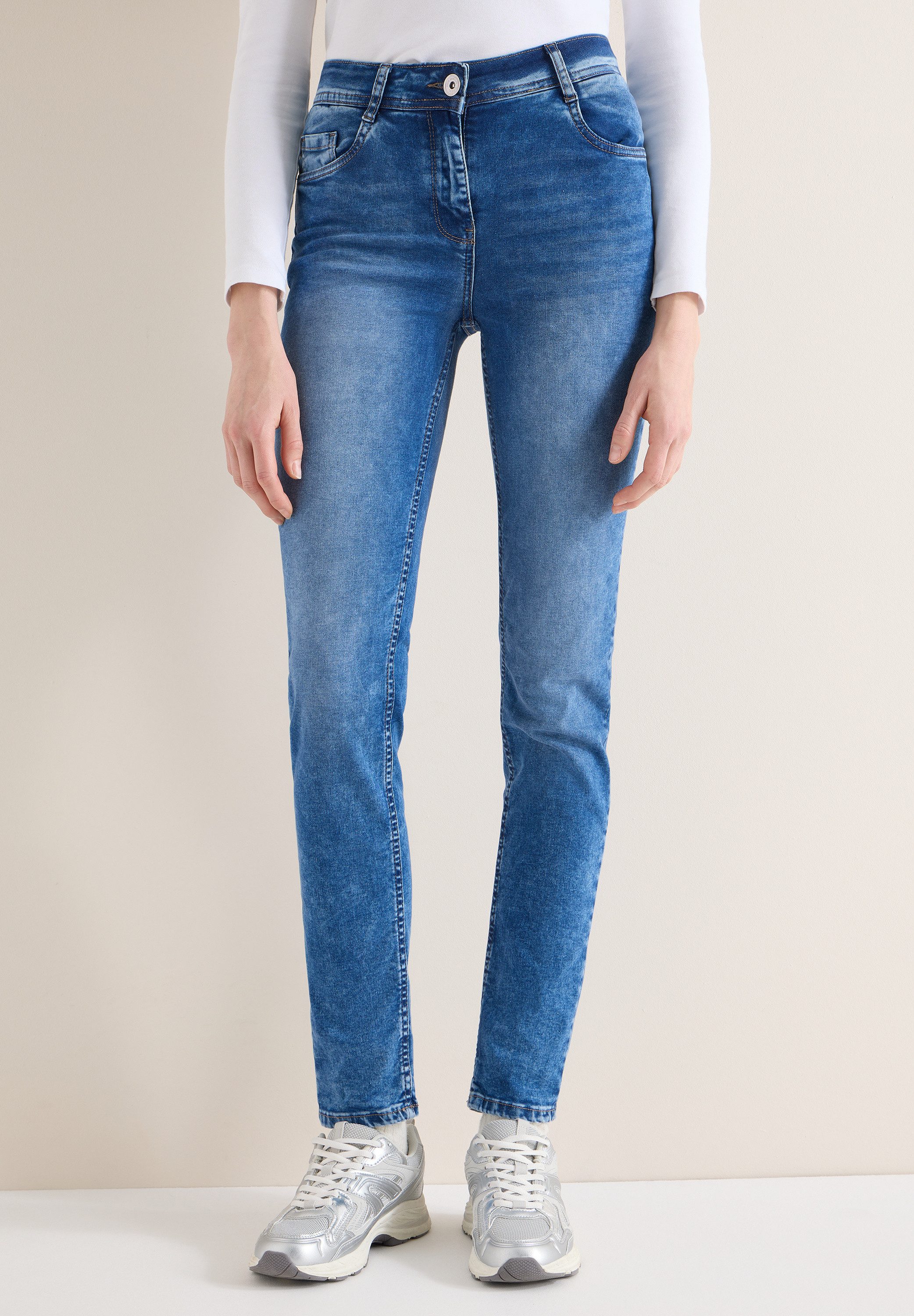 CECIL Slim-fit-Jeans High Waist