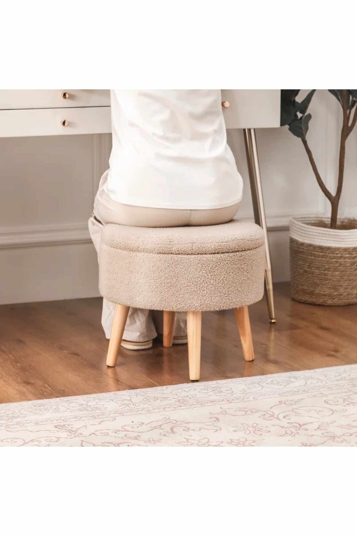 Skye Decor Pouf Bliss-Berlin (1-St., 1 Pouf), Mit Eschenholzbeinen