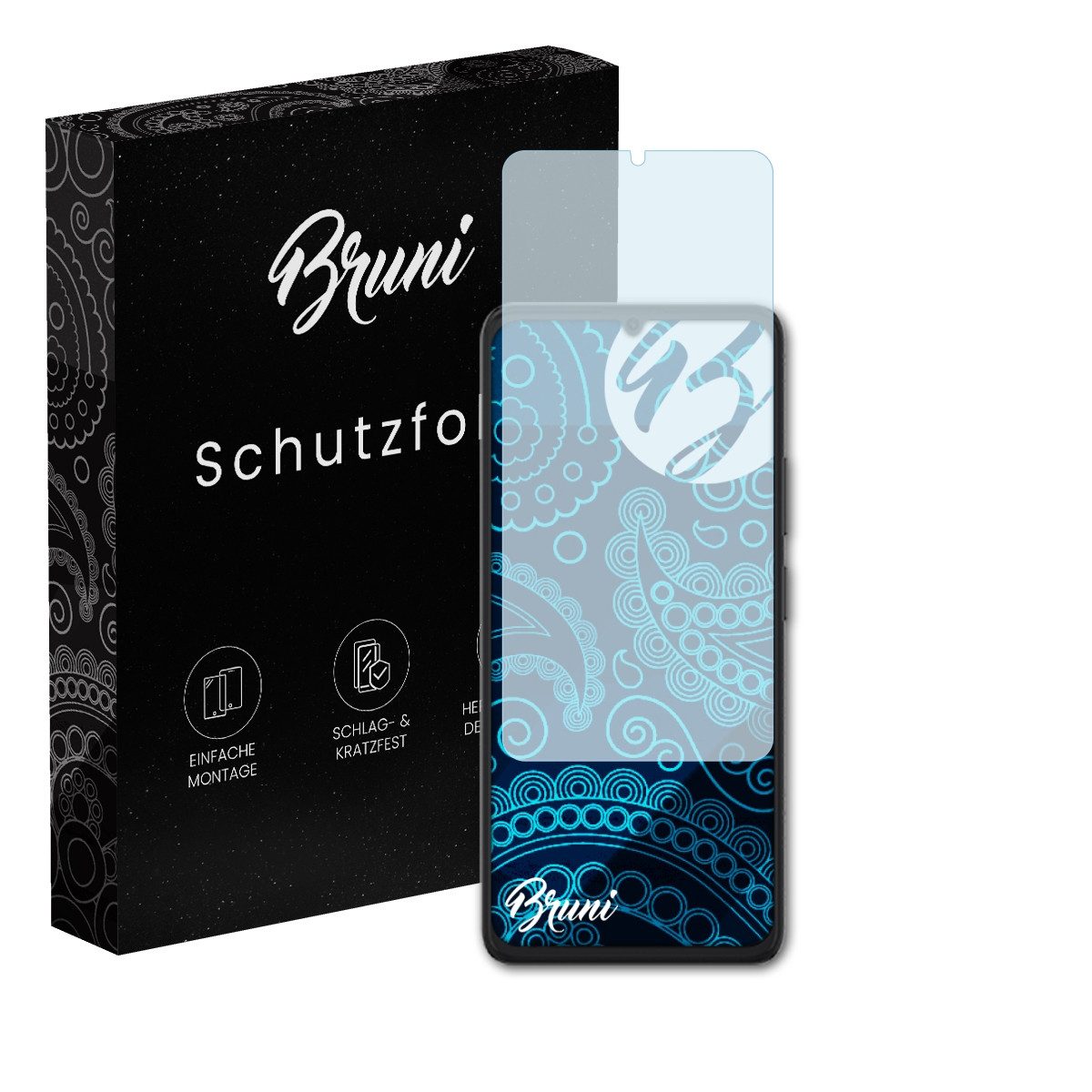 Bruni Schutzfolie Glasklare Displayschutzfolie für Cubot A20, (2 Folien), praktisch unsichtbar