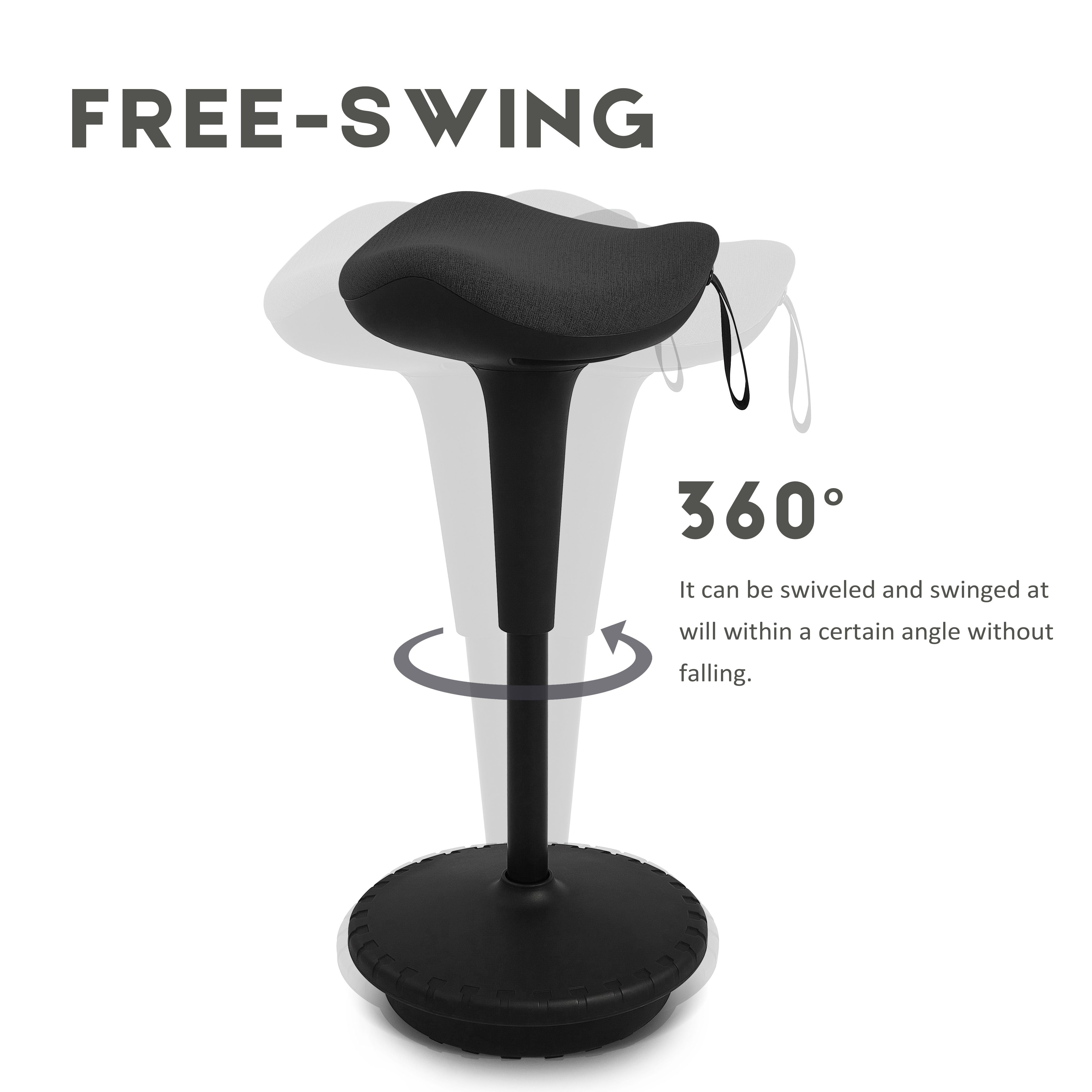 Intimate WM Heart Drehhocker Ergonomischer Hocker, Höhenverstellbar Bürohocker, Atmungsaktiv Sitz- und Stehhocker für Zuhause und im Büro