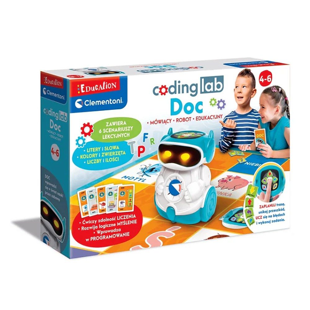 Clementoni® Lernroboter Programmierroboter Spielroboter Lernspielzeug (Spar-Set, 1-tlg), Polnische Sprachversion, programmierbar, 3 Spielmodi