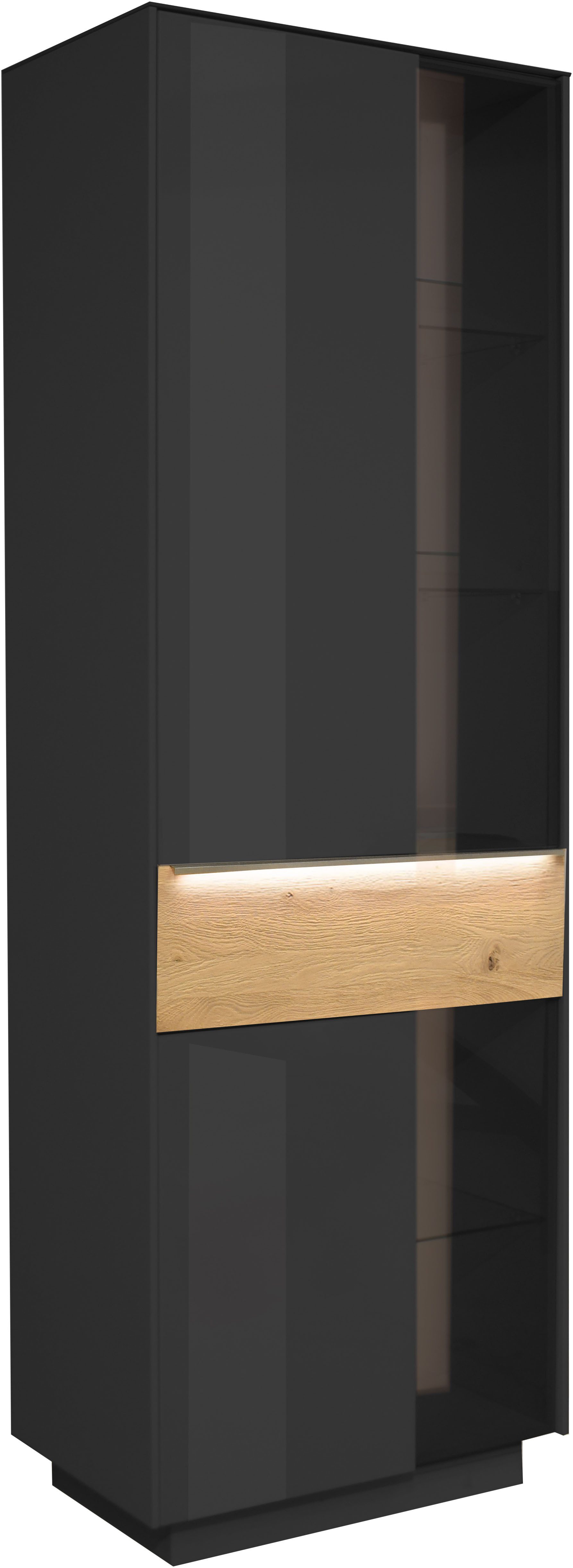 Mäusbacher Standvitrine Standvitrine, BHT 67/197/42 cm, inkl. Griffbeleuchtung, Türdämpfung