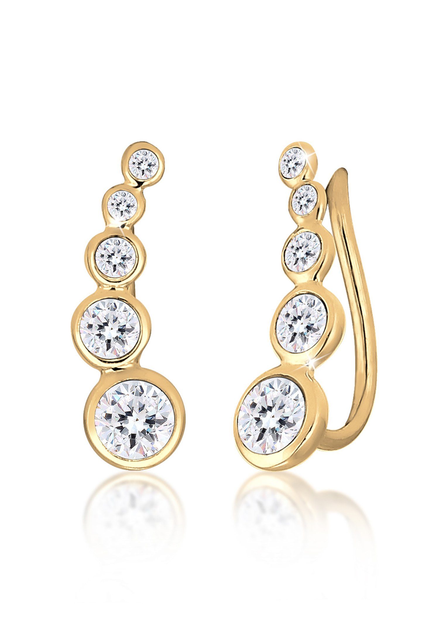 Elli Paar Ohrstecker Ohrklemme Earclimber, mit Kristallen von Swarovski® günstig online kaufen