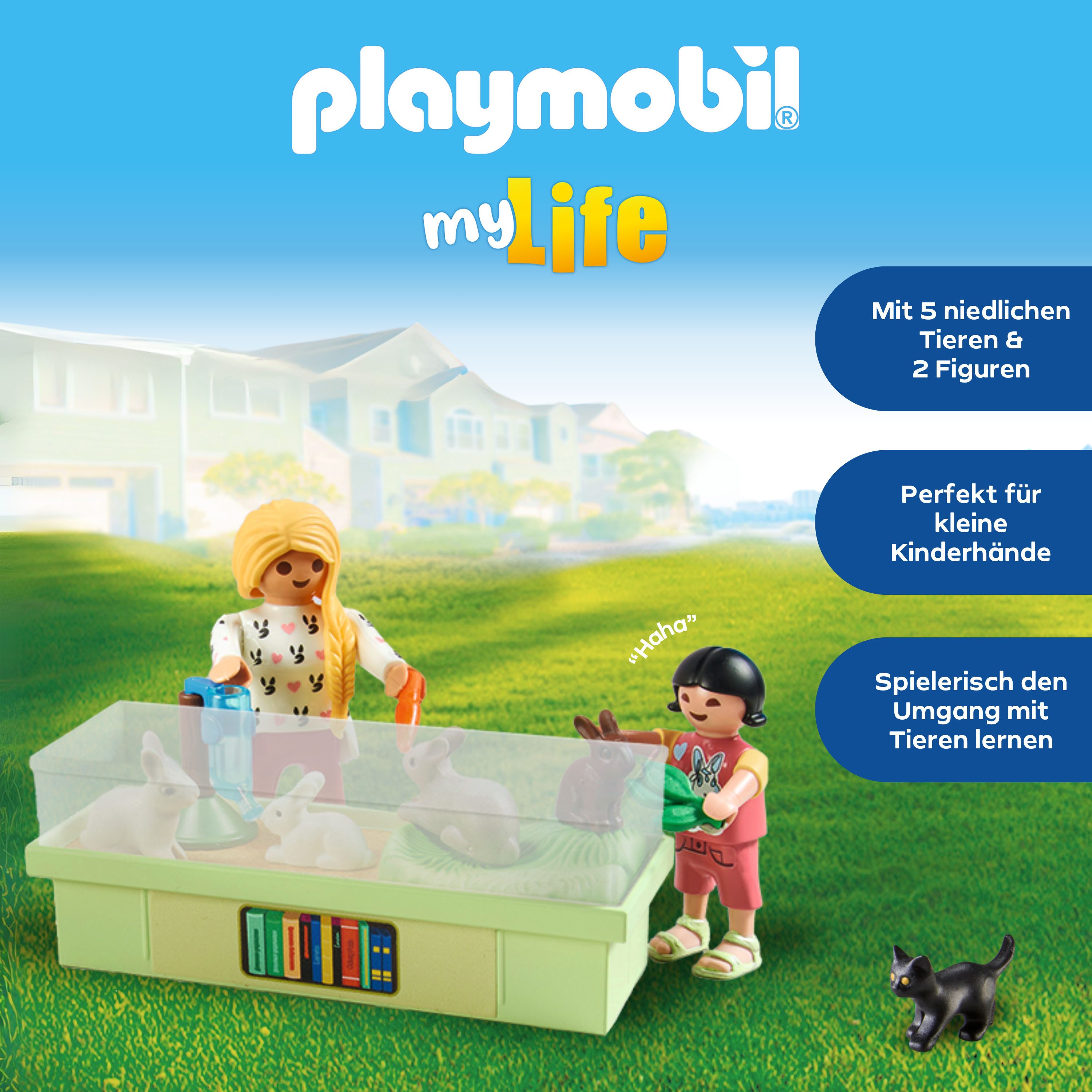 Playmobil® Familie mit Hasen (71753), Playmobil My Life Konstruktions-Spielset, (30 St) – Bild 3 von 5