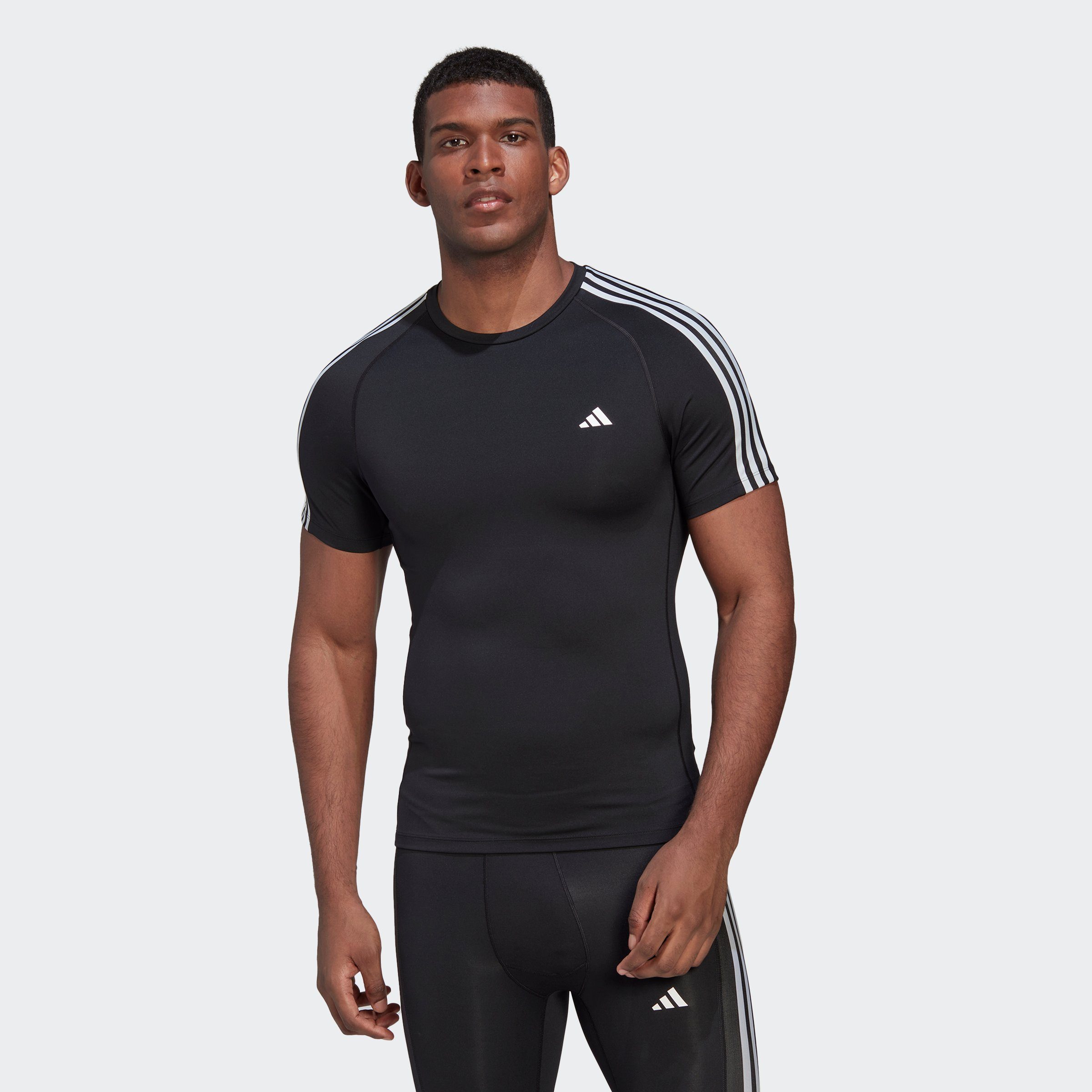 adidas Performance T-Shirt TECHFIT 3-STREIFEN TRAINING