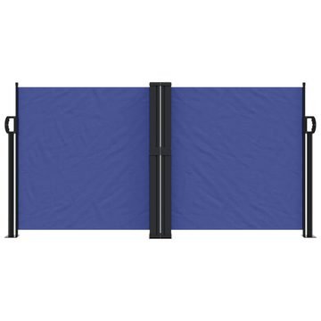 vidaXL Seitenmarkise Seitenmarkise Ausziehbar Blau 120x1000 cm Windschutz Seitenrollo