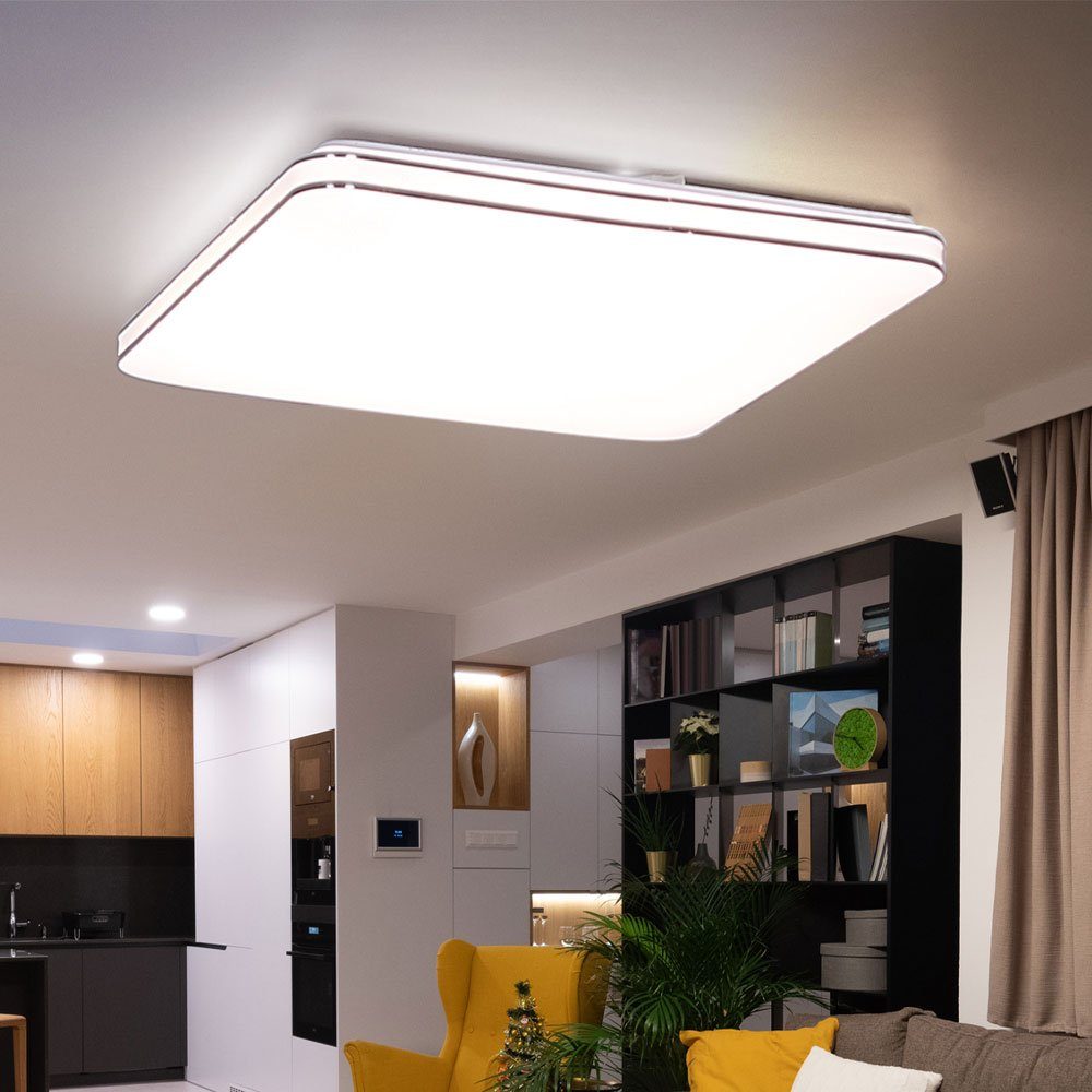 GLOBO LIGHTING LED Panel, LED-Leuchtmittel fest verbaut, Kaltweiß, Warmweiß, Neutralweiß, Tageslichtweiß, Farbwechsel, Smart Home LED Panel Decken Strahler Alexa Leuchte Sternen Effekt