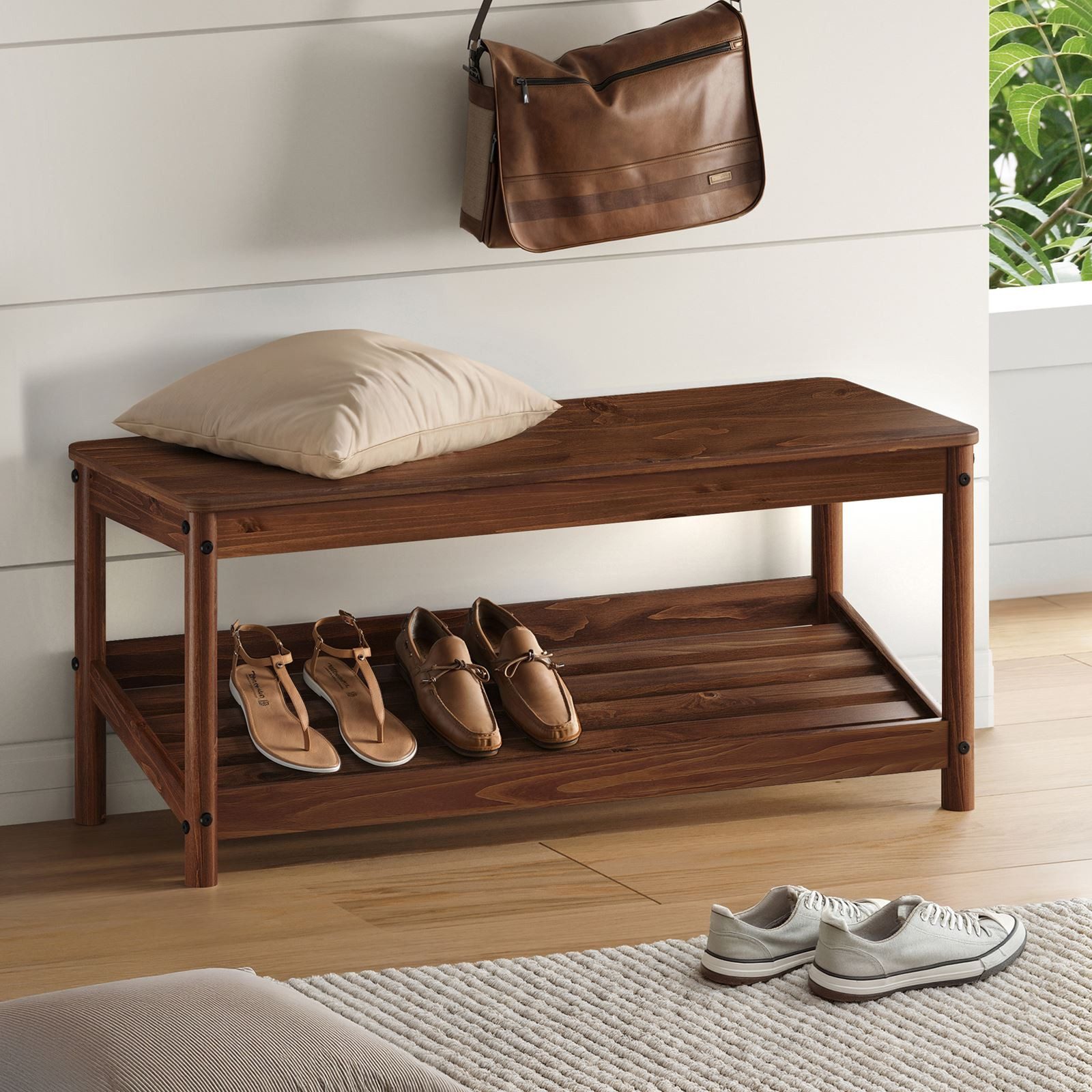 IDIMEX Schuhbank APOANA, Sitzbank mit Schuhablage aus Kiefer Massivholz kas günstig online kaufen